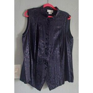 Vintage fitting Image Vest, Contrast Cotton, Acetate, Rayón,Women's Size 20